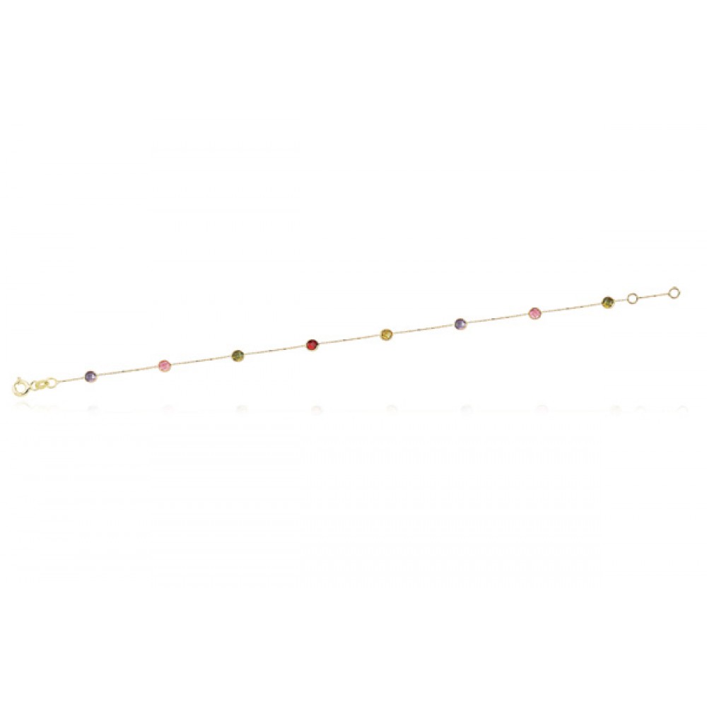 Glorria 14k Solid Gold Rows Bracelet