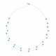 Glorria 14k Solid Gold Turquoise Pave Necklace