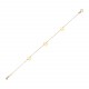 Glorria 14k Solid Gold Three Star Bracelet