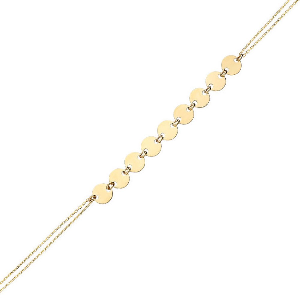 Glorria 14k Solid Gold Plate Bracelet