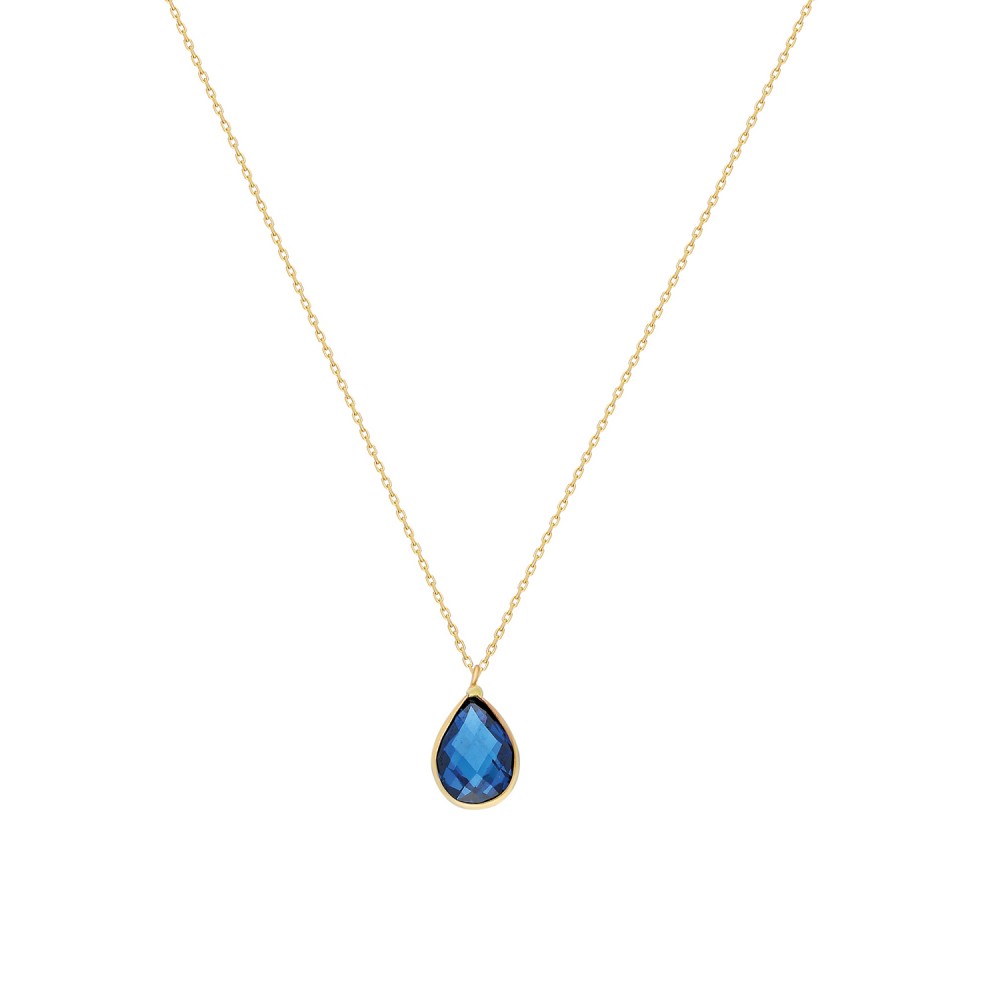 Glorria 14k Solid Gold Drop Necklace