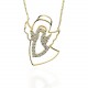 Glorria 14k Solid Gold Angel Necklace