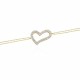 Glorria 14k Solid Gold Heart Bracelet