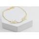 Glorria 925k Sterling Silver Personalized 2 Names Bracelet with Doc Bracelet