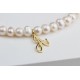 Glorria 925k Sterling Silver Personalized Initial Pearl Necklace