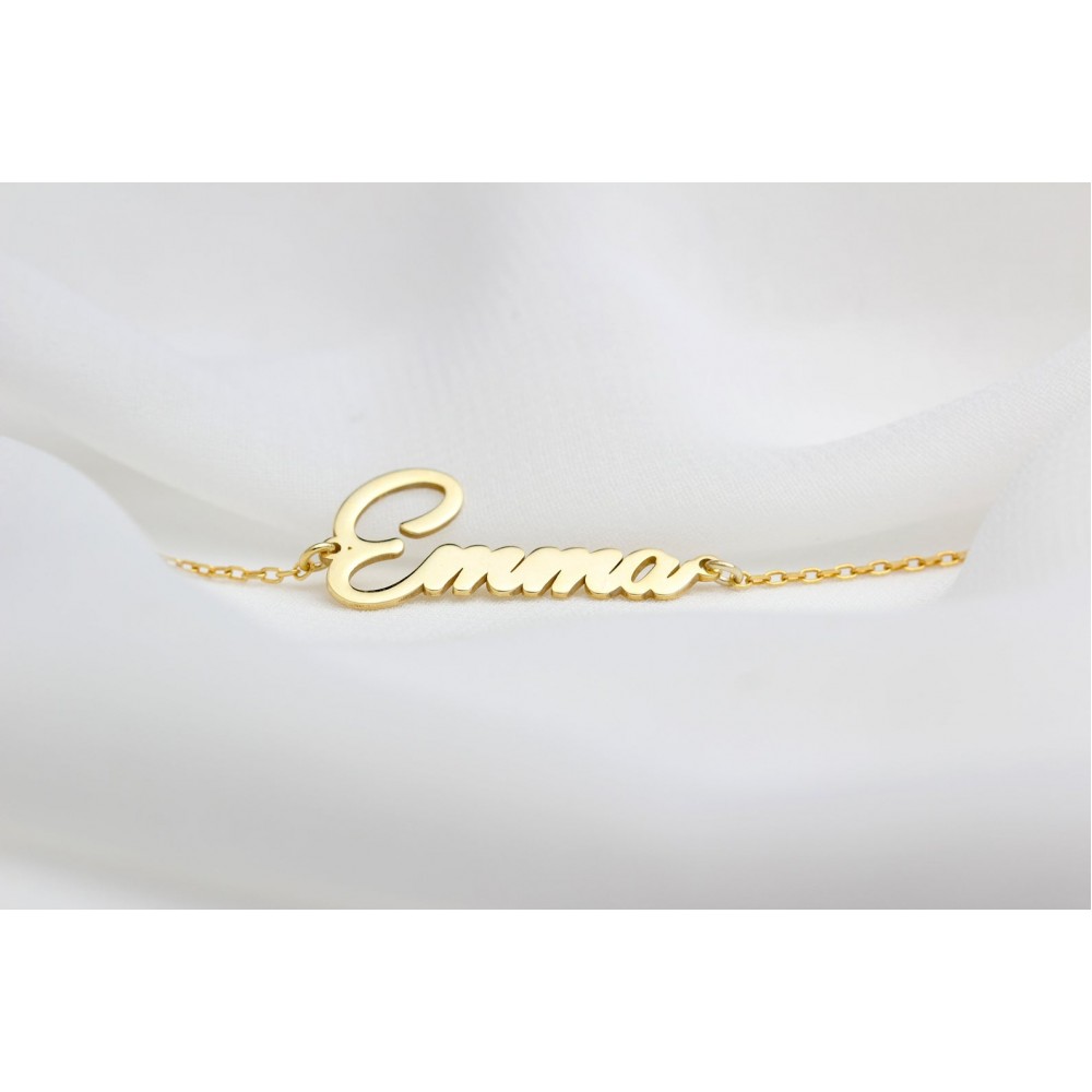 Glorria 925k Sterling Silver Personalized Handwritten Name Bracelet