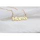 Glorria 925k Sterling Silver Personalized Silver Name Necklace