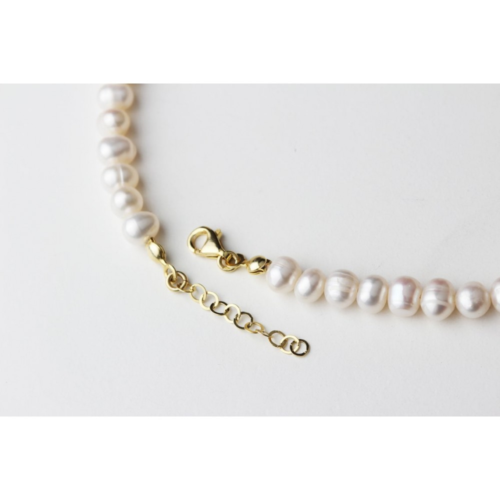 Glorria 925k Sterling Silver Pearl Necklace