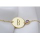 Glorria 925k Sterling Silver Personalized Circle Bracelet with Birthstone