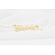 Glorria 925k Sterling Silver Personalized Name Pearl Silver Necklace