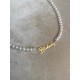 Glorria 925k Sterling Silver Personalized Name Pearl Silver Necklace