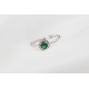 Glorria 925k Sterling Silver Personalized Birthstone Silver Round Anturage Ring