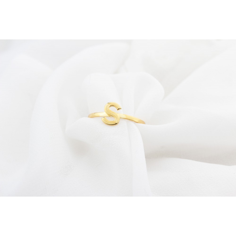 Glorria 925k Sterling Silver Custom Letter Ring