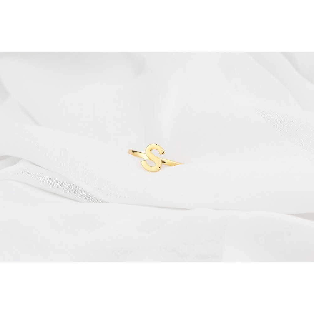 Glorria 925k Sterling Silver Custom Letter Ring