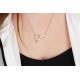 Glorria 925k Sterling Silver Personalized Name Infinity Birth Flower Birthstone Necklace