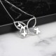 Glorria 925k Sterling Silver Butterfly Necklace