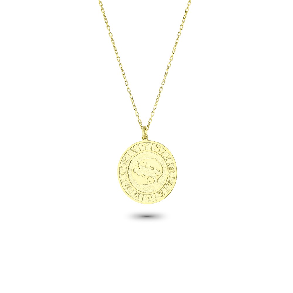 Glorria 925k Sterling Silver Pisces Zodiac Necklace