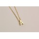 Glorria 925k Sterling Silver 3D Minimalist Letter A Necklace