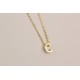 Glorria 925k Sterling Silver 3D Minimalist Letter C Necklace