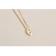 Glorria 925k Sterling Silver 3D Minimalist Letter Ç Necklace