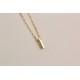 Glorria 925k Sterling Silver 3D Minimalist Letter İ Necklace