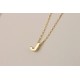 Glorria 925k Sterling Silver 3D Minimalist Letter J Necklace