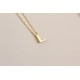 Glorria 925k Sterling Silver 3D Minimalist Letter L Necklace