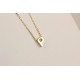 Glorria 925k Sterling Silver 3D Minimalist Letter P Necklace