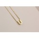 Glorria 925k Sterling Silver 3D Minimalist Letter U Necklace