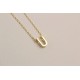 Glorria 925k Sterling Silver 3D Minimalist Letter Ü Necklace