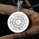 Glorria 925k Sterling Silver Men Seal of Solomon Necklace