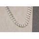 Glorria 925k Sterling Silver 7mm Gourmet Chain Necklace