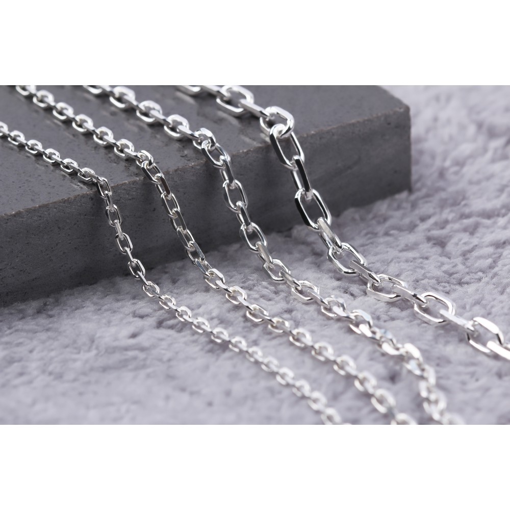 Glorria 925k Sterling Silver 6mm Anchor Chain Necklace