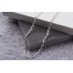 Glorria 925k Sterling Silver 4mm Anchor Chain Necklace