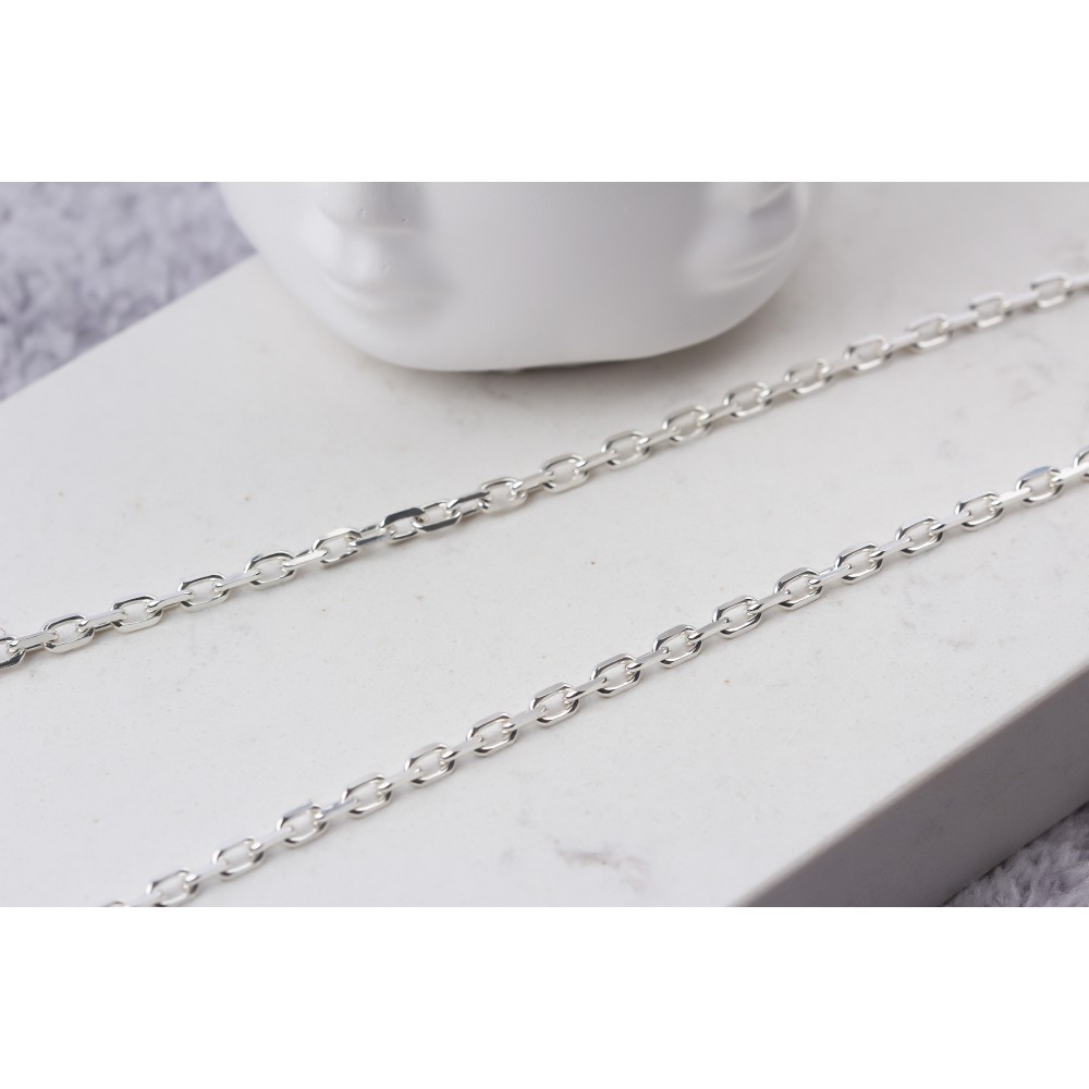 Glorria 925k Sterling Silver 3.5mm Anchor Chain Necklace