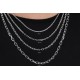 Glorria 925k Sterling Silver 3mm Anchor Chain Necklace