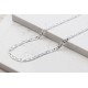 Glorria 925k Sterling Silver 7mm Mariner Chain Necklace