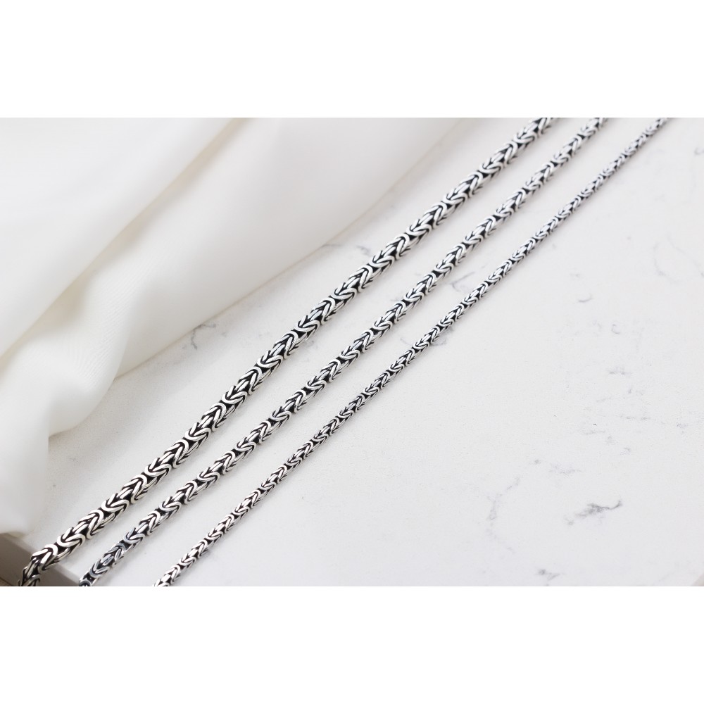 Glorria 925k Sterling Silver 5mm King Chain Necklace