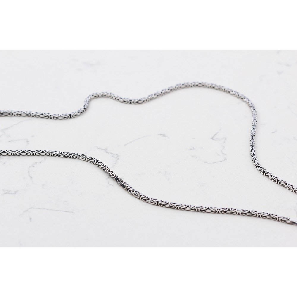 Glorria 925k Sterling Silver 3mm King Chain Necklace