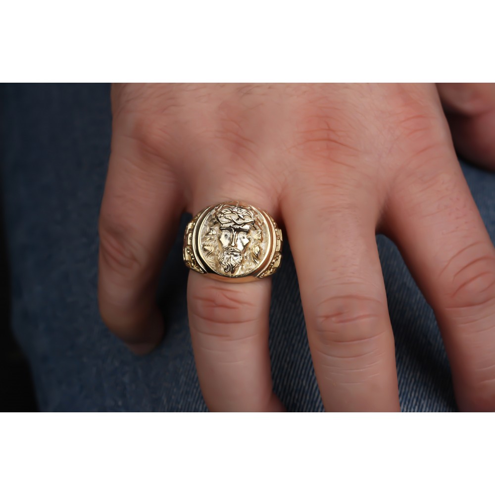 Glorria 925k Sterling Silver Jesus Christ Ring