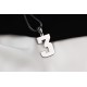 Glorria 925k Sterling Silver Men Personalized Numeral Silver Necklace