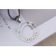 Glorria 925k Sterling Silver Men Personalized Roman Numeral Circle Silver Necklace