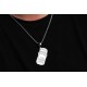 Glorria 925k Sterling Silver Men 100 Dollar Silver Necklace