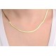 Glorria 925k Sterling Silver Italian Flat Chain Necklace