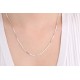 Glorria 925k Sterling Silver Cube Chain Necklace