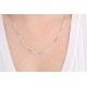 Glorria 925k Sterling Silver Cube Chain Necklace