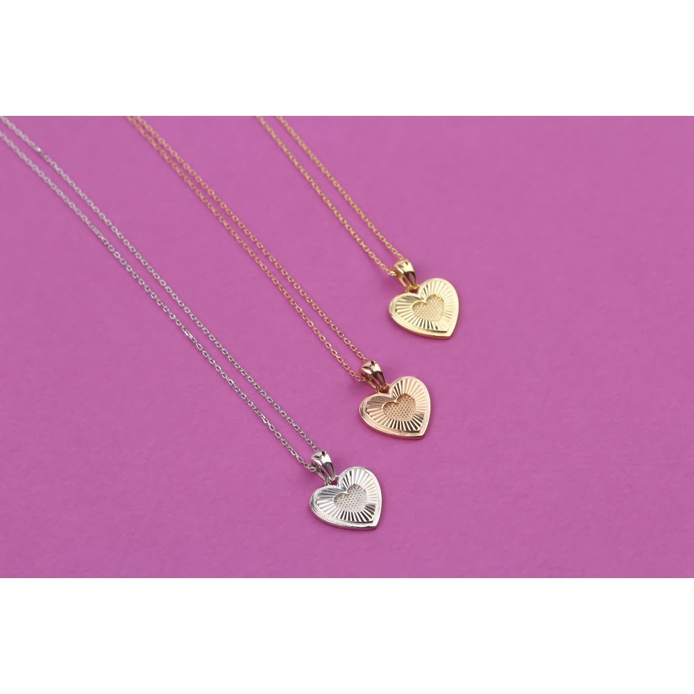 Glorria 925k Sterling Silver Heart Necklace