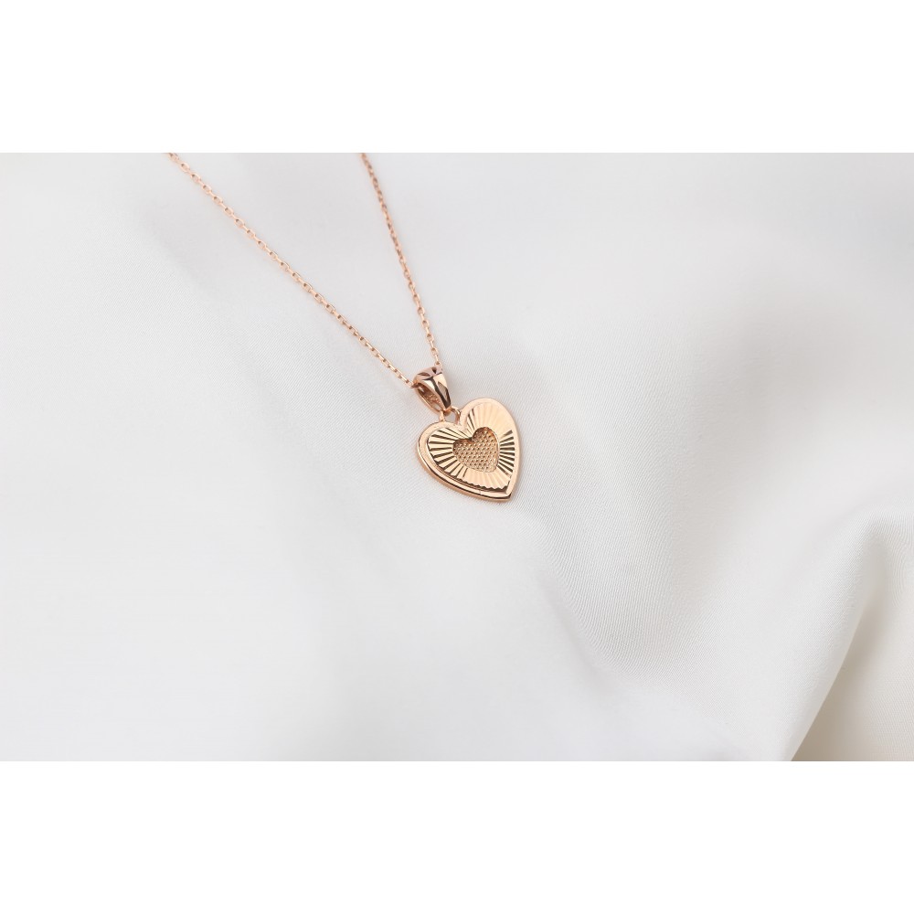 Glorria 925k Sterling Silver Heart Necklace