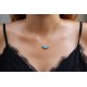 Glorria 14k Solid Gold Row Turquoise Necklace