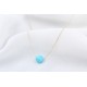 Glorria 14k Solid Gold Turquoise Necklace